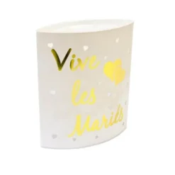 Centre de table lumineux "Vive les Mariés !" - Or