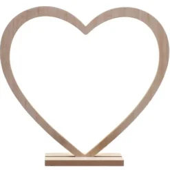 Centre de table - Petit Cœur en bois