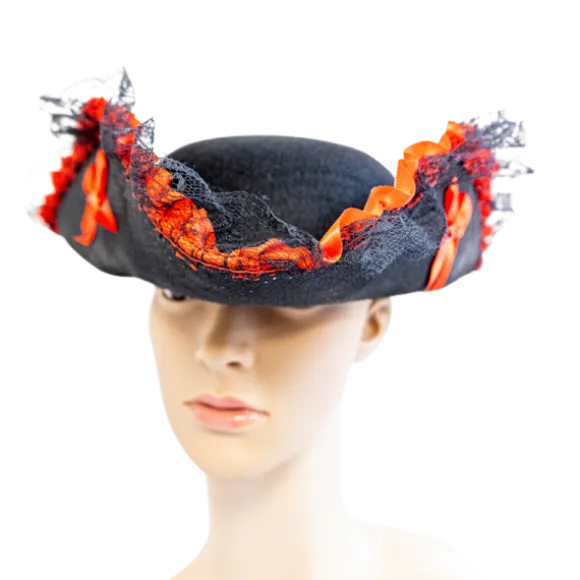Chapeau de pirate avec dentelle pour femme