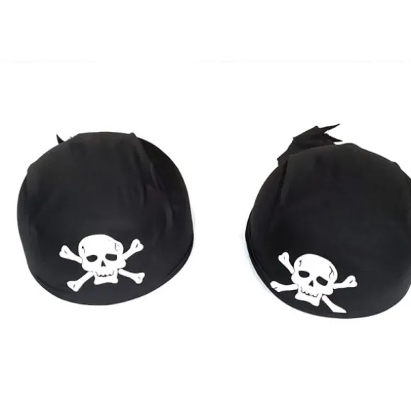 Chapeau de pirate en forme de bandana à tête de mort