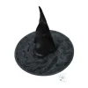 Chapeau de sorcière noir pour femme - motif toiles d'araignées
