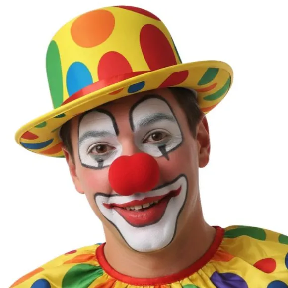 Chapeau jaune à pois de Clown