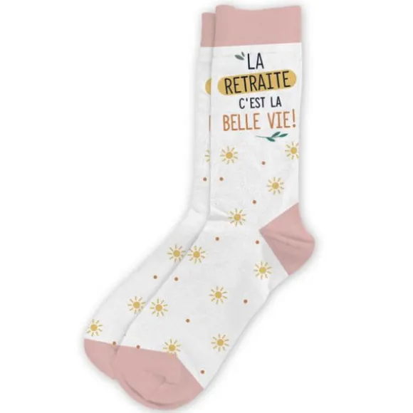 Chaussettes pour femme " La retraite c'est la belle vie "