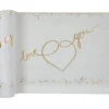 Chemin de Table en Coton "Just Married" - Or