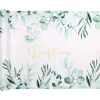 Chemin de table en polyester - 29 cm x 3 m - Collection Baptême Végétal