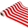 Chemin de table en tissu avec rayures rouges et blanches - Pirate - 5 mètres