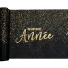 Chemin de table Noir - Bonne Année - 30 cm x 3m