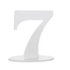Chiffre 7 en Bois Blanc sur Socle