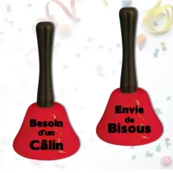 Cloche Rouge Message coquin - Texte au choix