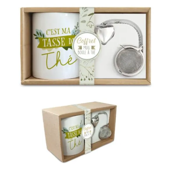 Coffret Cadeau Mug et Boule à thé - C'est ma tasse de thé