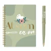 Coffret Carnet de Notes et Stylo - Atsem en or