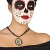 Collier Day Of The Dead - Pendentif Jaune et Blanc