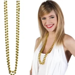 2 Colliers de perles – Doré
