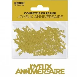 Confettis de table en papier "Joyeux Anniversaire" - Couleur au choix