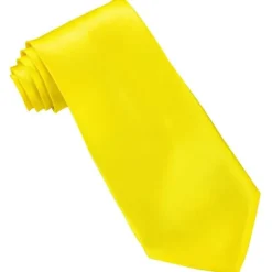 Cravate en satin fluo - Couleur au choix