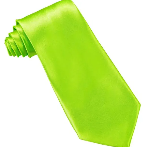 Cravate en satin fluo - Couleur au choix