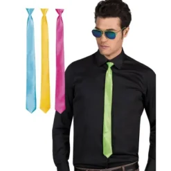 Cravate fluo - Couleur au choix