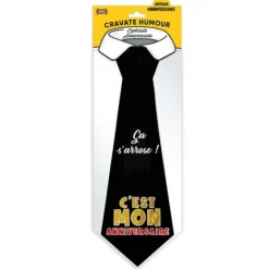 Cravate humoristique Anniversaire - Noir