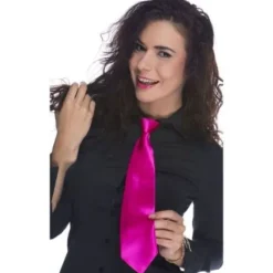Cravate Réglable en Polyester - 13 x 21 cm - Fuchsia