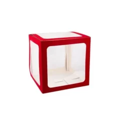 Cube à ballons - Transparent avec contours paillettes or