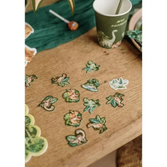 50 décorations en papier à parsemer - Collection Dinosaures