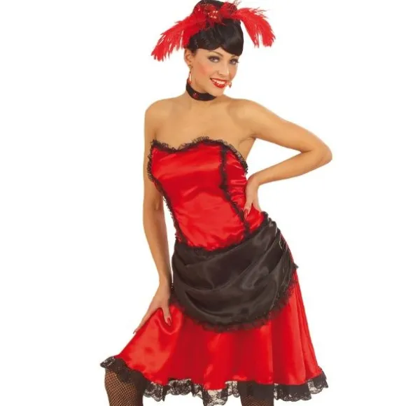 Déguisement Cabaret Danseuse de Saloon Rouge - M
