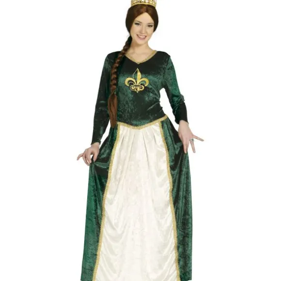 Déguisement de Dame Médiévale Verte pour femme - Taille au choix