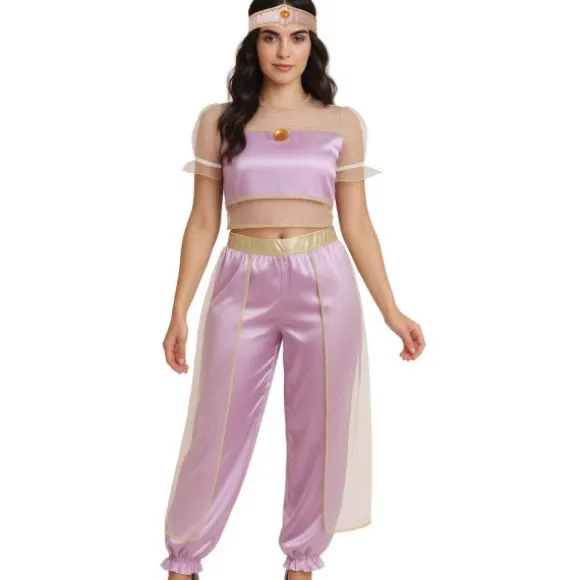 Déguisement de Danseuse Orientale Rose pour femme - Taille au choix