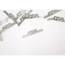 7 g de confettis métallisés "Joyeux Anniversaire" à parsemer - Couleur au choix