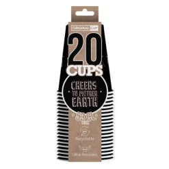 20 Gobelets à Beer Pong en Carton - Noir