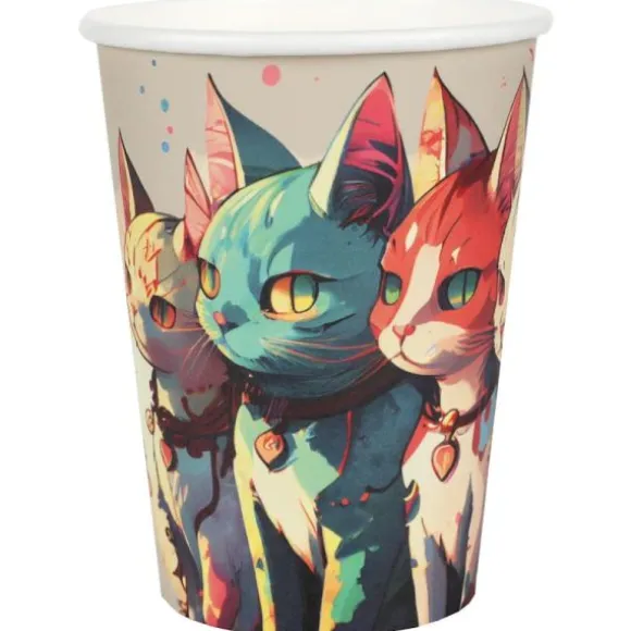 10 gobelets en carton FSC® - 270 ml - Collection Manga