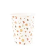 8 gobelets en carton FSC® - 255 ml - Un air d'automne - Châtaigne, Terracotta et Or