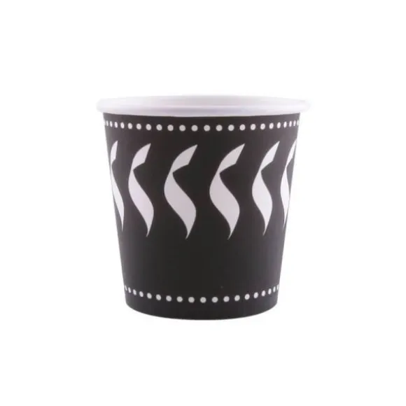 50 Gobelets en Carton Recyclables - Noir - 12 cl