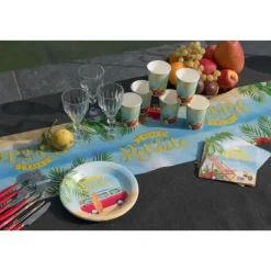 10 Gobelets en carton - Retraite Tropicale - 27 cl
