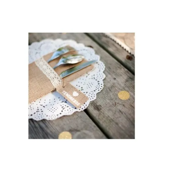 6 Grands Napperons Papier Dentelle