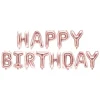 Guirlande de ballons métallisés en mylar pour anniversaire - Happy Birthday - Couleur au choix