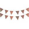 Guirlande de 12 fanions en toile terracotta - 4 m