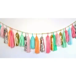 Guirlande 5 tassels - Turquoise