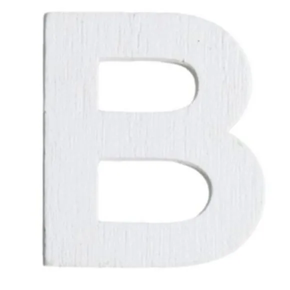 Lettre B en Bois Blanc - 5 cm