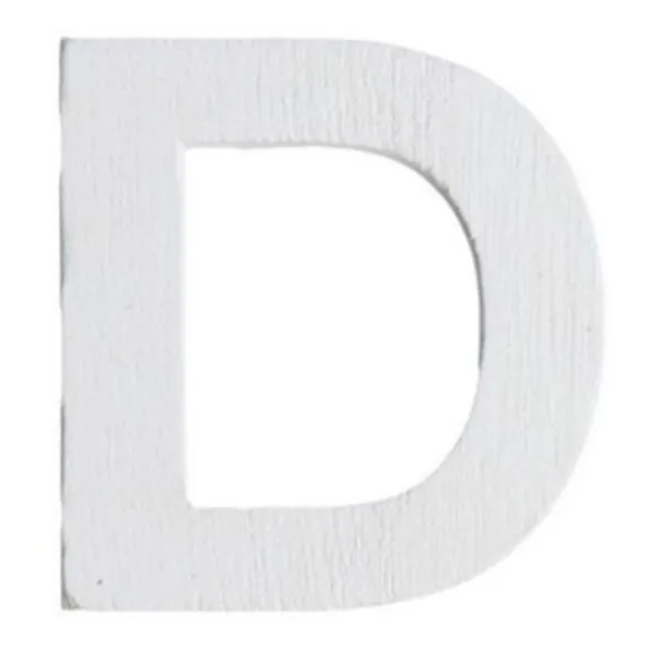 Lettre D en Bois Blanc - 5 cm