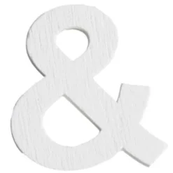 Lettre & en Bois Blanc - 5 cm