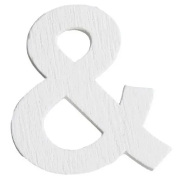 Lettre & en Bois Blanc - 5 cm