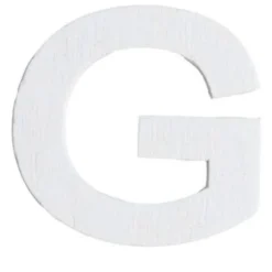 Lettre G en Bois Blanc  - 5 cm