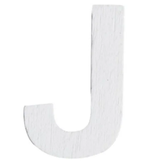 Lettre J en Bois Blanc - 5 cm
