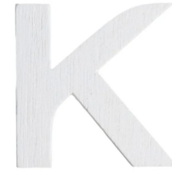Lettre K en Bois Blanc - 5 cm