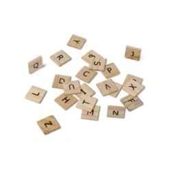 Lettres de l'alphabet façon scrabble en bois