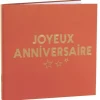 Livre d'or "Joyeux Anniversaire" - Terracotta - Collection Star d'un jour