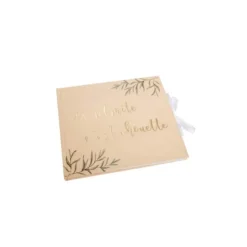Livre d'Or Retraite Party - Beige, Or & Feuilles d'Olivier - 68 pages
