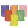 Lot de 12 lampions cylindriques - Diamètre 13 cm