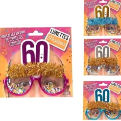 Lunettes à confettis pour anniversaire - Âge au choix